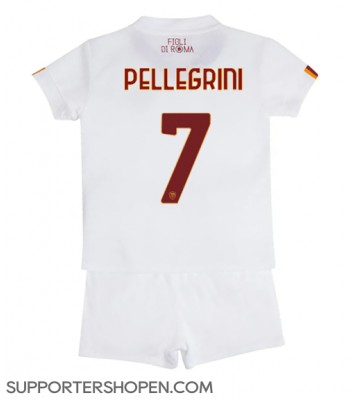 AS Roma Lorenzo Pellegrini #7 Bortatröja Barn 2022-23 Kortärmad (+ korta byxor)